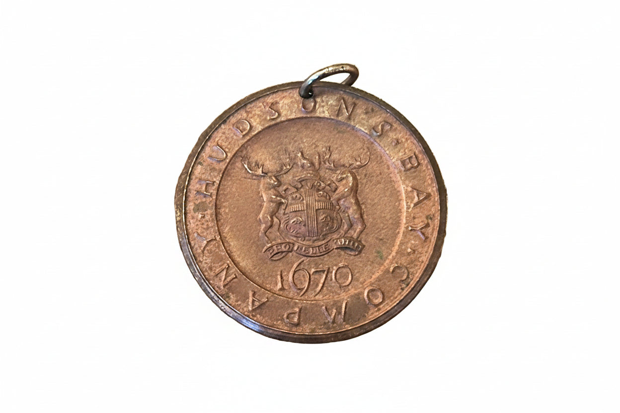 HBC 300th Anniversary Mediallion turned Pendant by  Dora de Pedery-Hunt Nonsuch Ship Bronze 1970