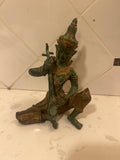 Rare Mid-Century Left-Handed Thai Kinnara Bronze Statue