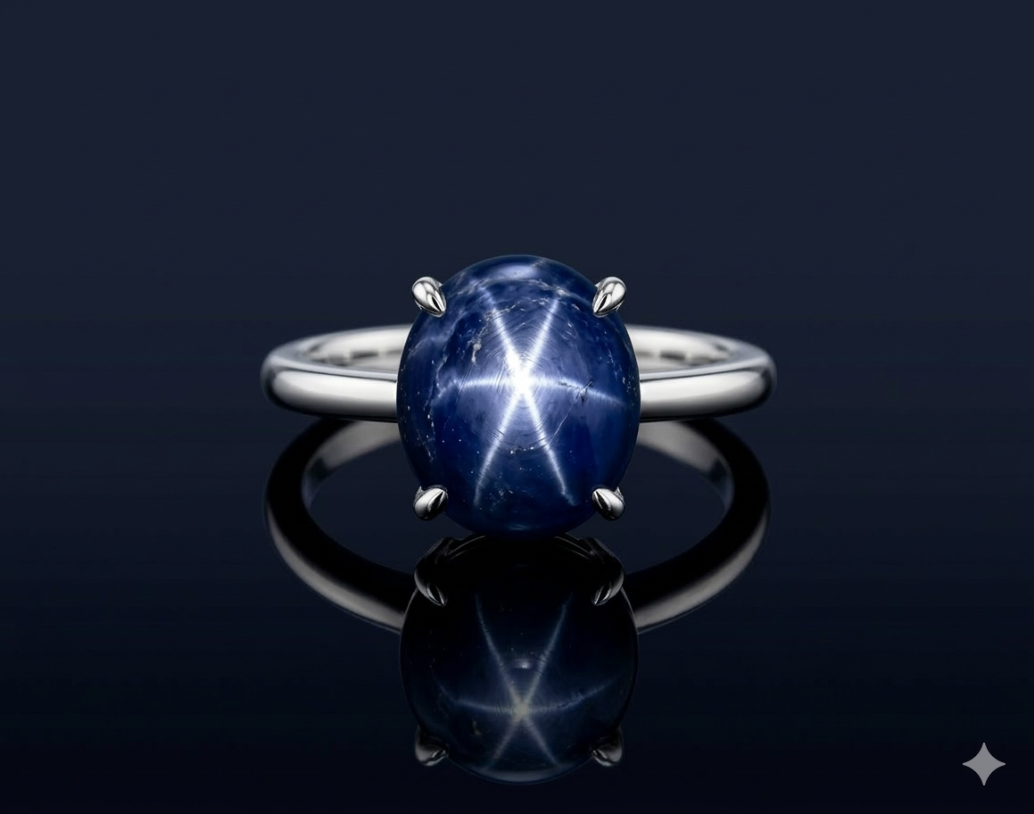 New Natural Blue Star Sapphire 4.25 cts