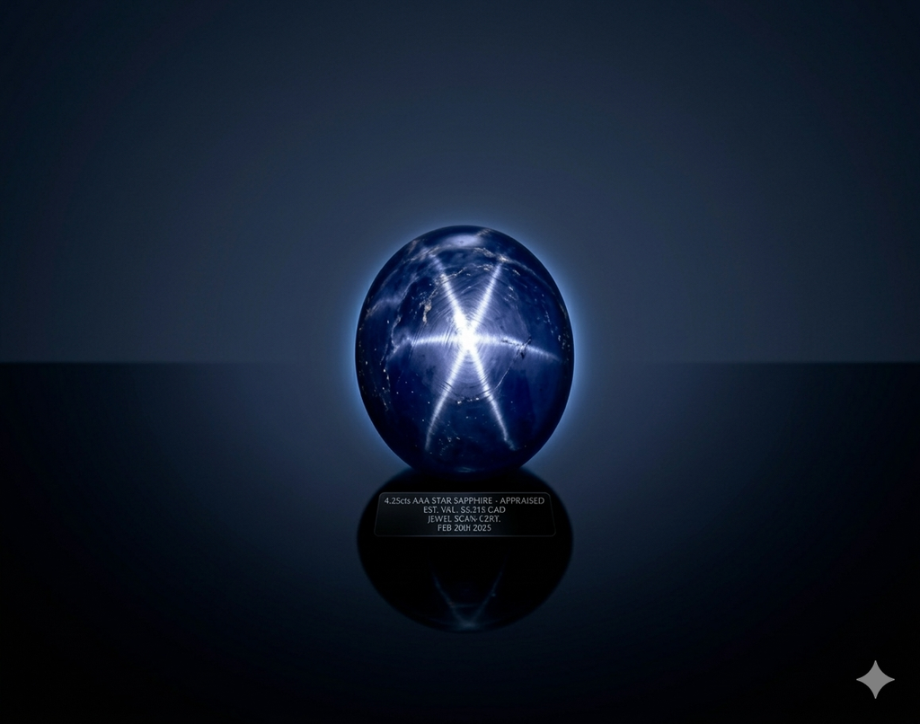 New Natural Blue Star Sapphire 4.25 cts