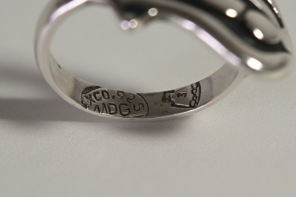 Vintage Taxco Mid-Century Sterling Silver "Eagle Wing" Bypass Ring – Artisan MDG (Hallmarked)