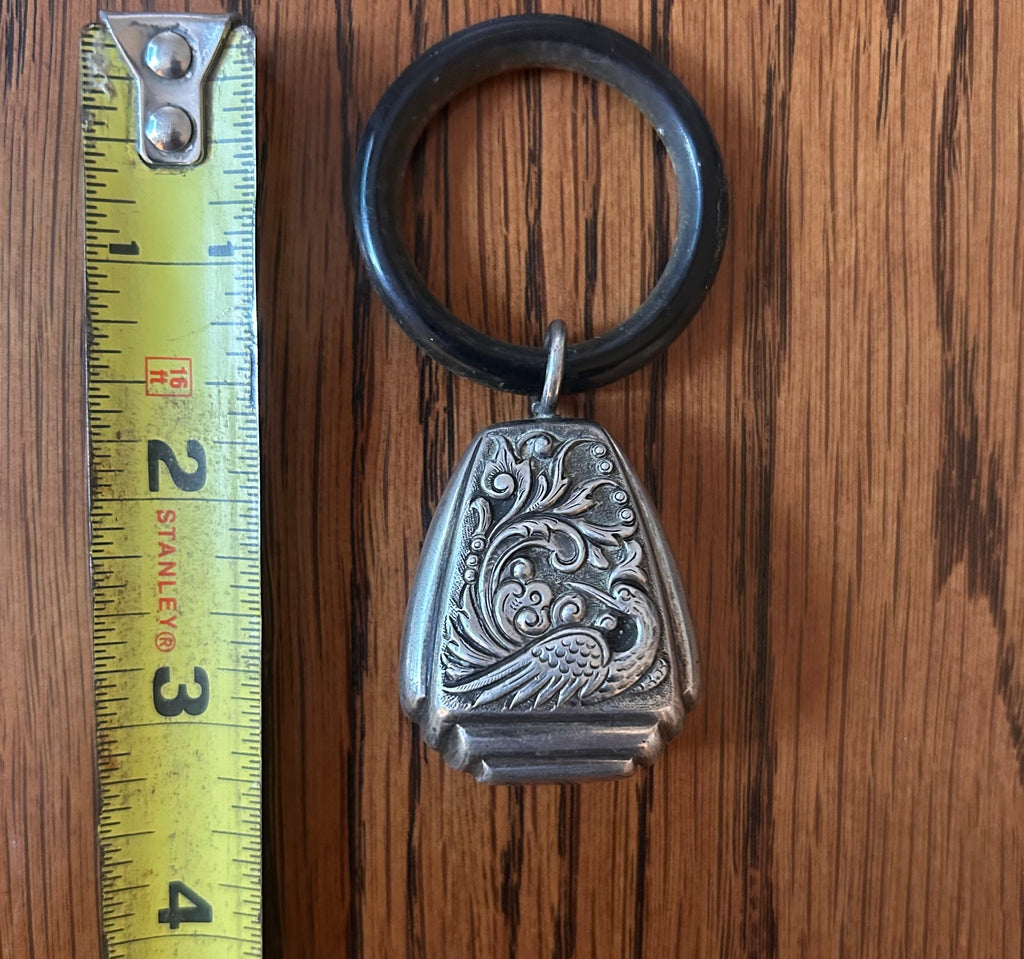 Antique Chinese Export Silver Rattle SH Sheng He Phoenix 800 Silver c. 1890
