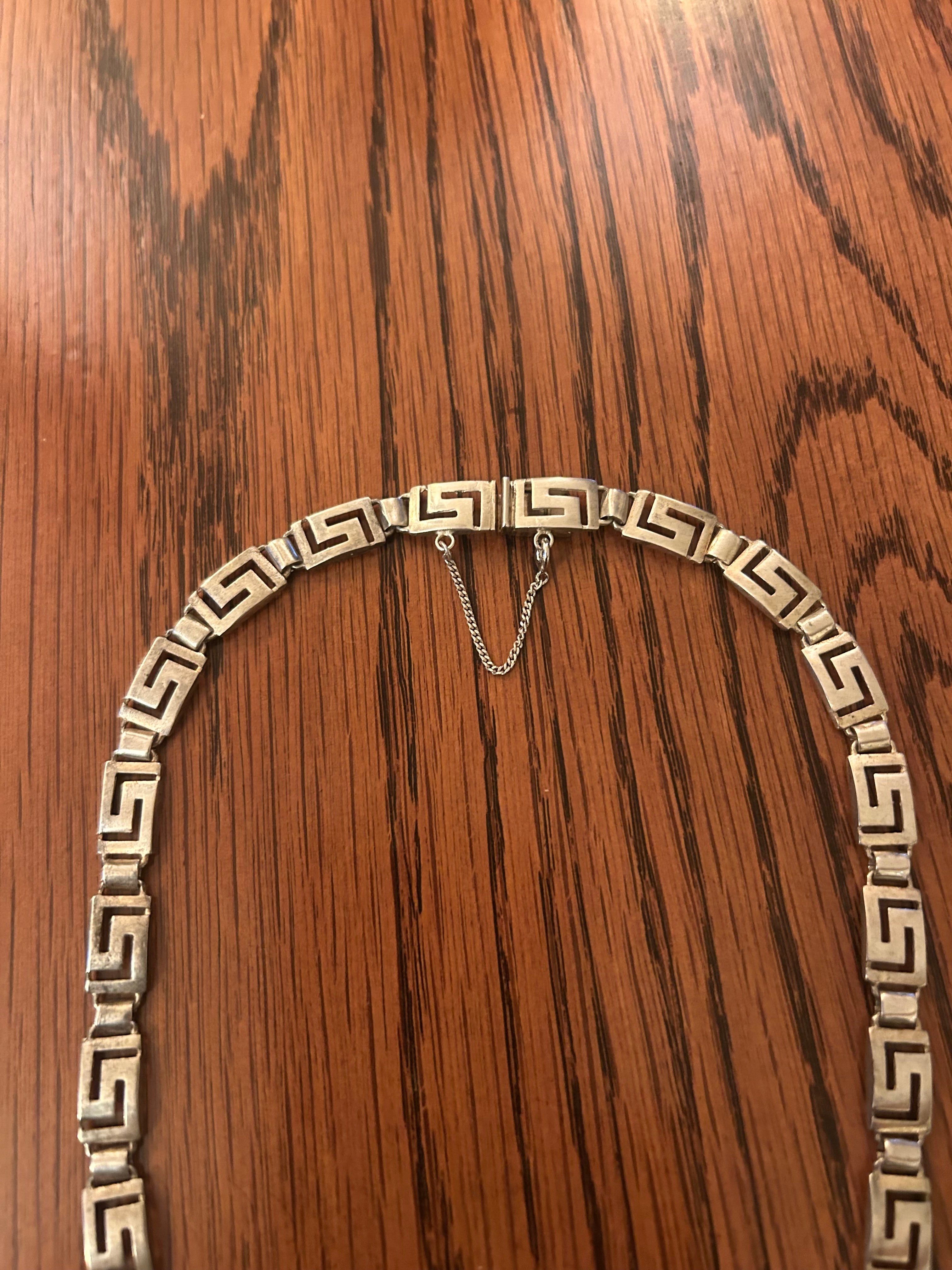 Vintage Taxco Sterling Silver Key Link Necklas